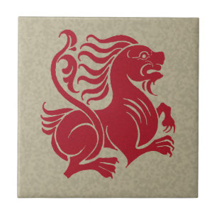 Azulejo de Leão Pequeno de De Morgan