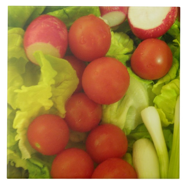 Azulejo de legumes de salada (Frente)