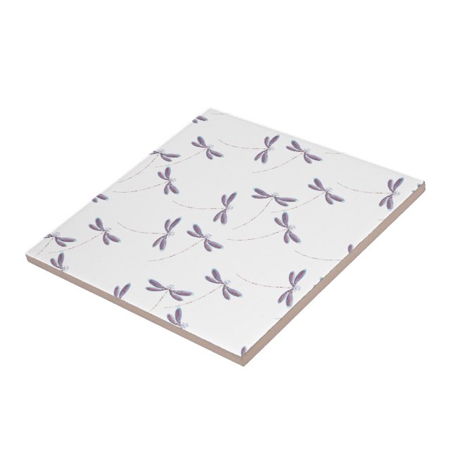 Azulejo de libélulas em voo (Lateral)