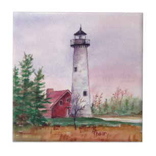 Azulejo de Lighthouthouse do ponto de Tawas