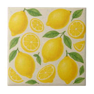 Azulejo de limão fresco - Cana sem costura