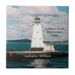 azulejo de Luz de Ludington North Breakwater