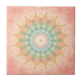 Azulejo de Mandala Geométrico Colorido - Obra Digi