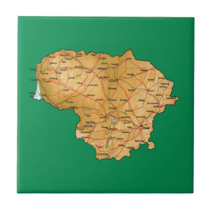 Azulejo de Mapa da Lituânia