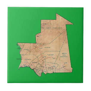 Azulejo de Mapa da Mauritânia