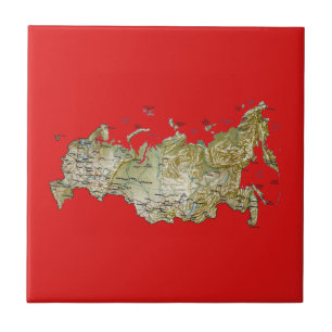 Azulejo de Mapa da Rússia
