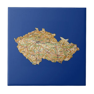 Azulejo de Mapa da Tchecia
