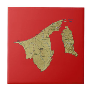 Azulejo de Mapa de Brunei