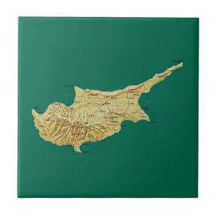 Azulejo de Mapa de Chipre