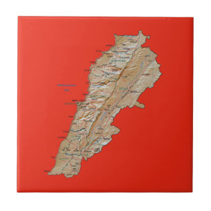 Azulejo de Mapa do Líbano