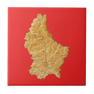 Azulejo de Mapa do Luxemburgo