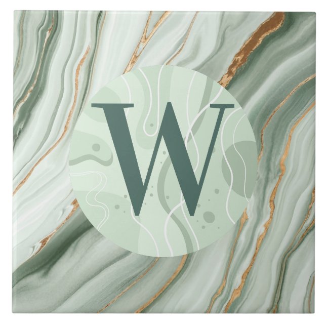 Azulejo de Mármore Verde Claro (Frente)