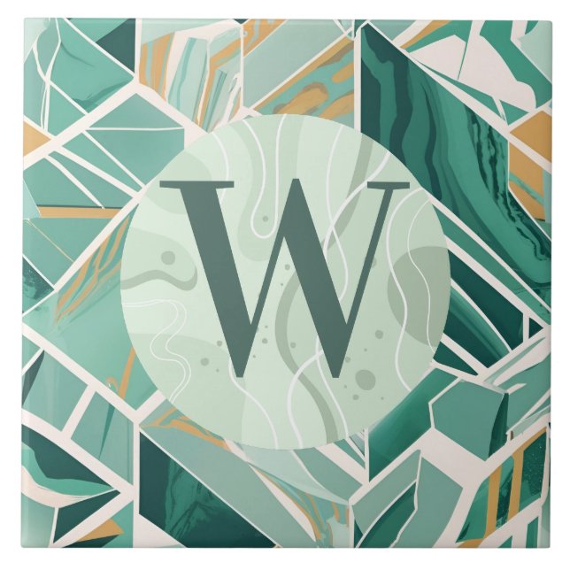 Azulejo de Mármore Verde Claro (Frente)