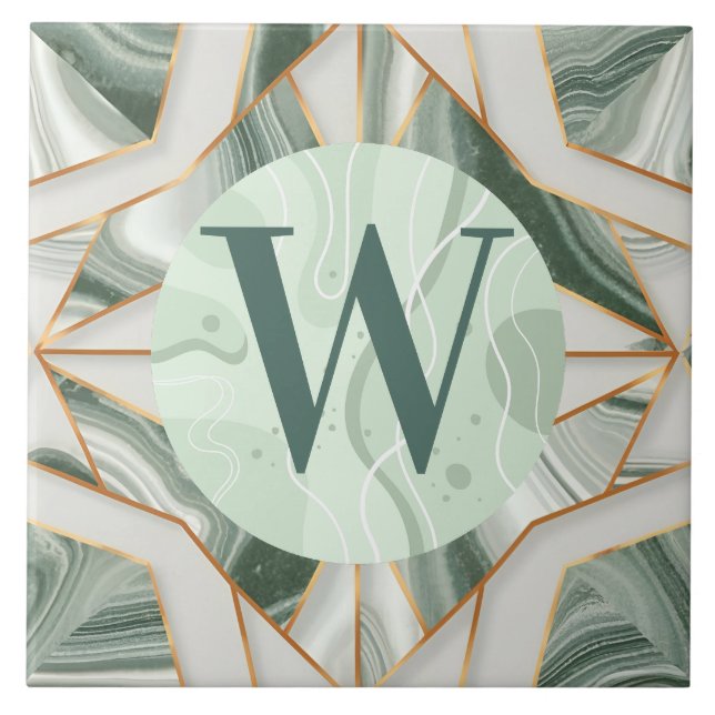 Azulejo de Mármore Verde Claro (Frente)