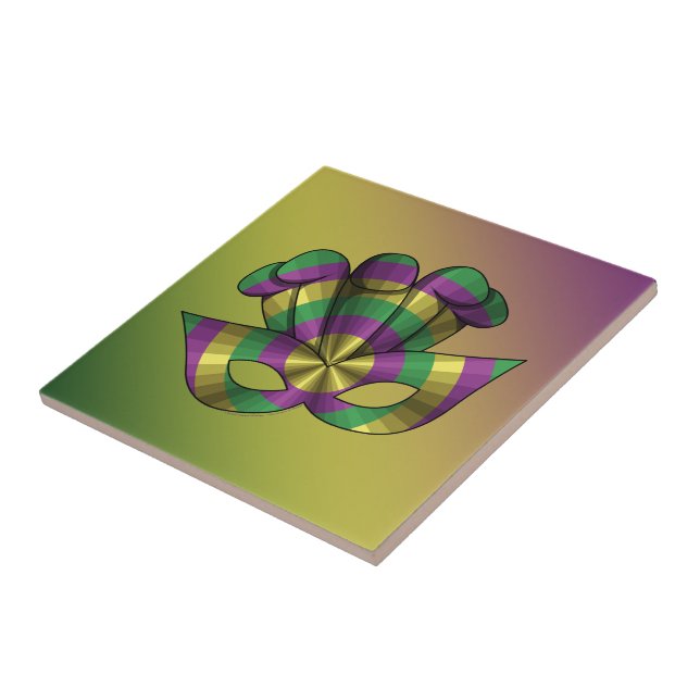 Azulejo de Máscara de Mardi Gras (Lateral)