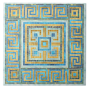 Azulejo de Mosaico Chave Grega Meander