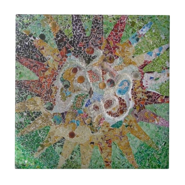 Azulejo de mosaico de Gaudi (Frente)