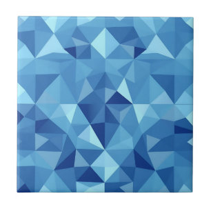 Azulejo de Mosaico Geométrico Azul Padrão