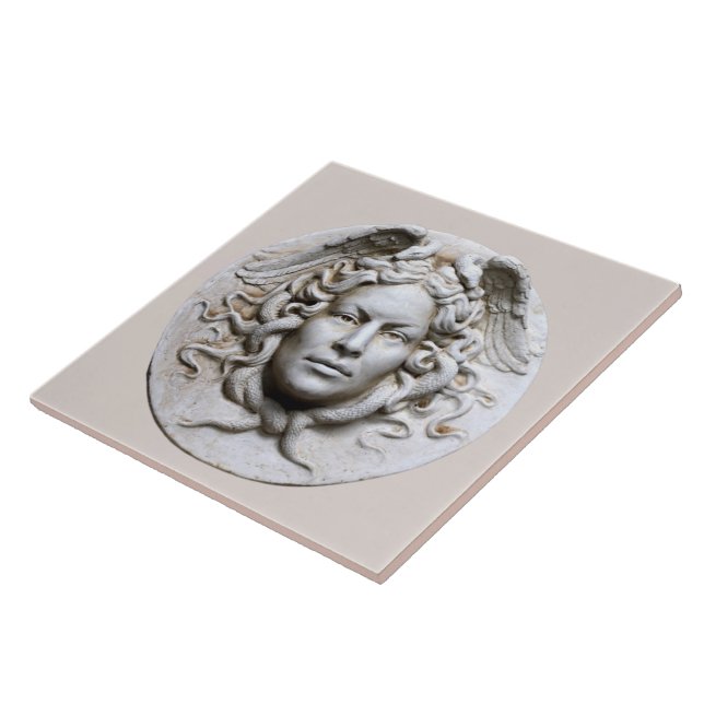 Azulejo de Muro de Beige Neutral Marble Medusa (Lateral)