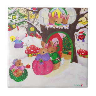 Azulejo de Natal da Woodland