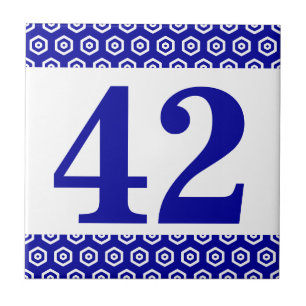 Azulejo de número. Azulejo de fronteira hexagonal