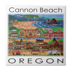 Azulejo de Oregon da praia do canhão