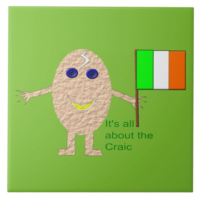 Azulejo de Ovo Irlandês Patriótico (Frente)