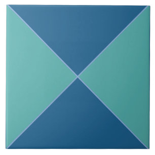 Azulejo de padrão de diamante azul e verde marroqu