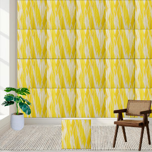Azulejo de padrão de diamante geométrico amarelo