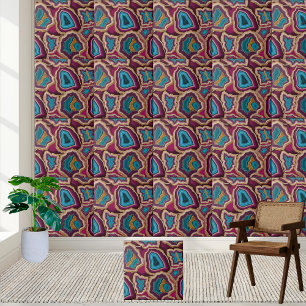 Azulejo de Padrão de Fatia de Agate de Geodo Vibra