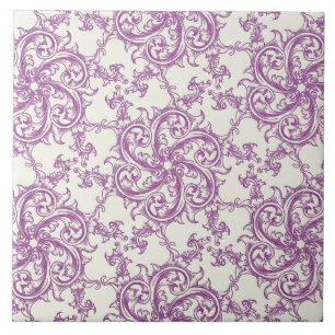azulejo de padrão de flor medieval