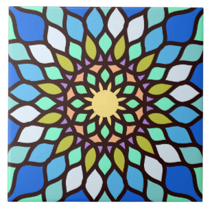 Azulejo de padrão de mosaico islâmico bonito