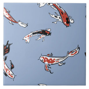 Azulejo de Padrão de Peixe Koi Carp