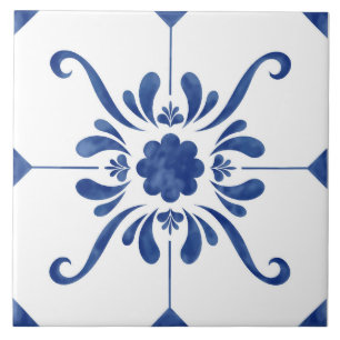 Azulejo de Padrão Floral Decorativo