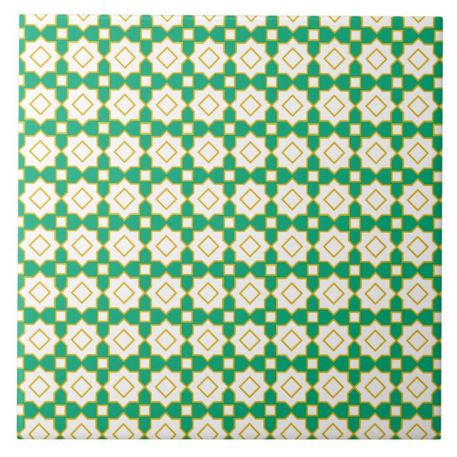 azulejo de padrão geométrico islâmico (Frente)