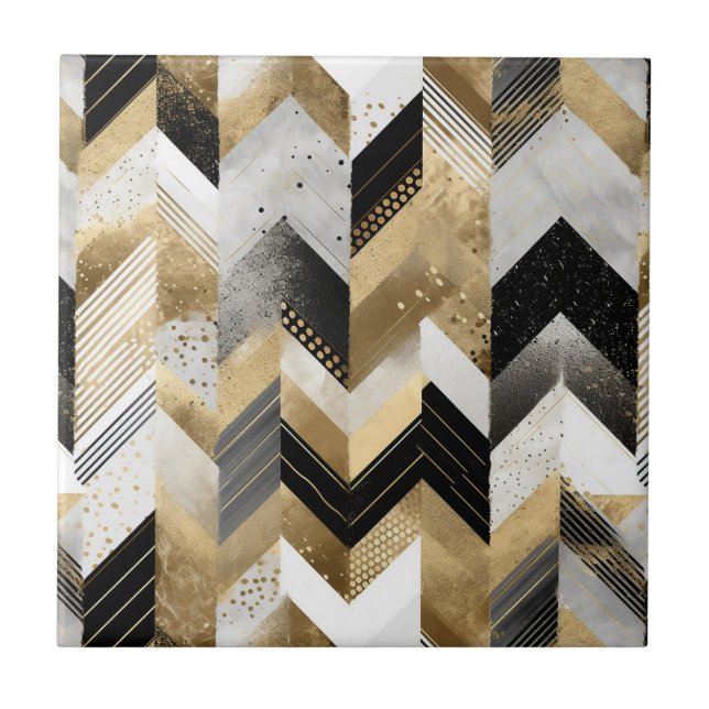 Azulejo de Padrão Geométrico Moderno (Frente)