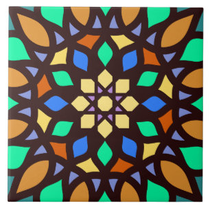 azulejo de padrão geométrico mosaico islâmico