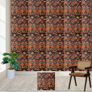 Azulejo de padrão inspirado no Kilim para backspla