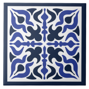Azulejo de padrão Mosaico marroquino azul Design