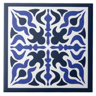 Azulejo de padrão Mosaico marroquino azul Design