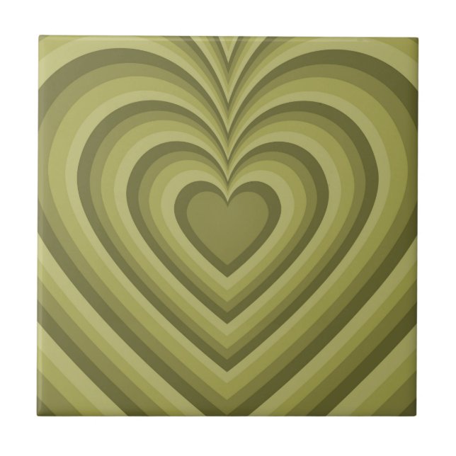 Azulejo de Padrões de Amor com Coração Hipopótico  (Frente)