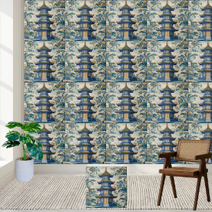 azulejo de padrões de Chinoiserie do século XVIII