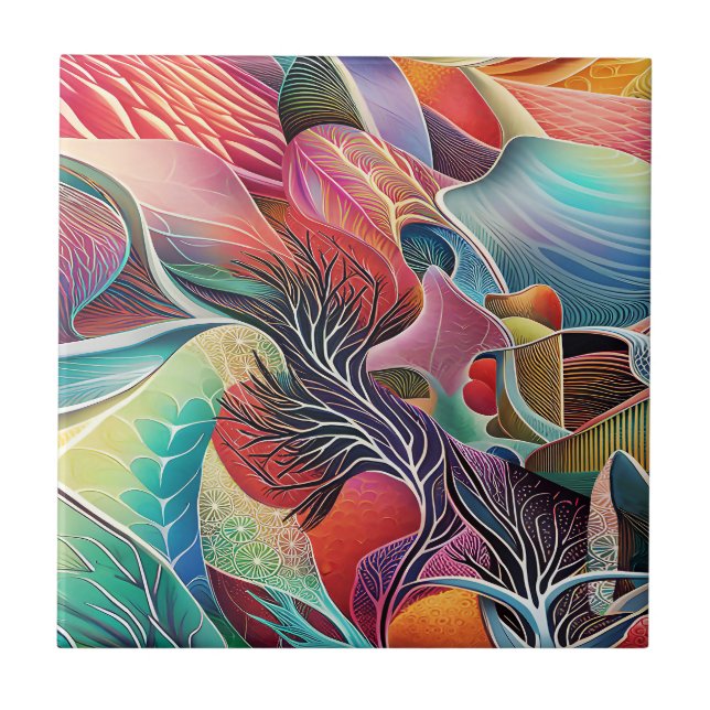 Azulejo de Paisagem Surreal (Frente)