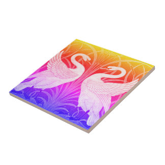 Azulejo de papel de parede Swan e Rush e Iris