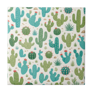 Azulejo de Parede de Cactos
