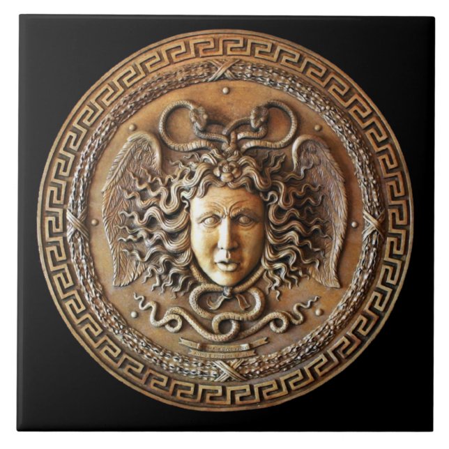 Azulejo de parede Medusa Francês Bronze com chave  (Frente)