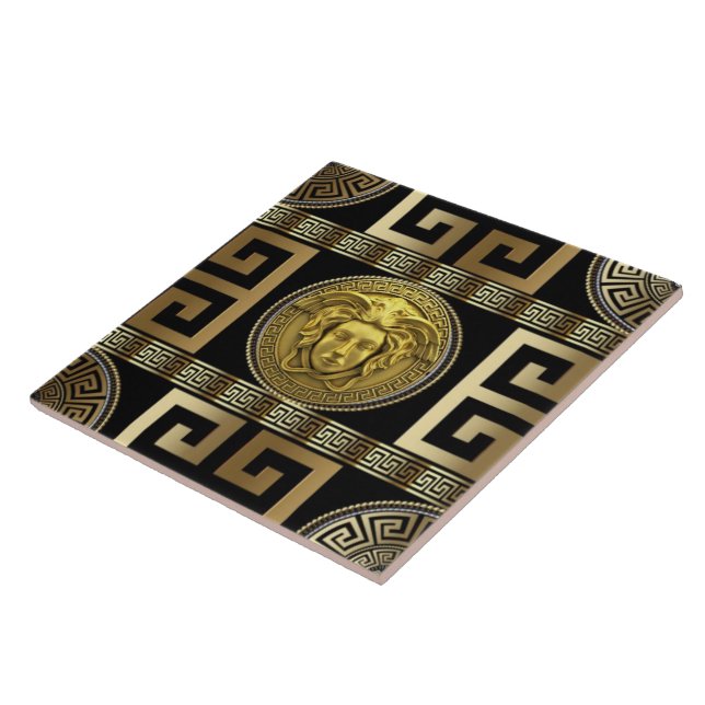 Azulejo de Parede Medusa Grega em Ouro "The New Co (Lateral)