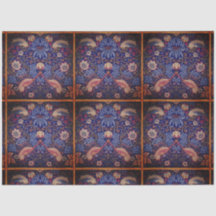 Azulejo de pássaros - Design 2 Papel de Tecido de