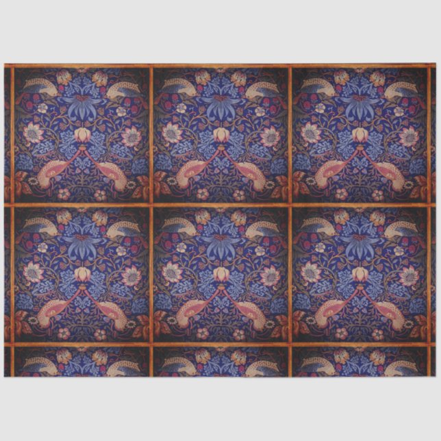 Azulejo de pássaros - Design 2 Papel de Tecido de  (Frente )