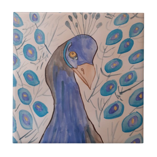 Azulejo de Peacock Blue Cerâmica (Frente)